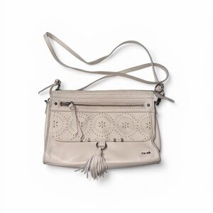 The Sak Light Tan Crossbody Bag with Tassel